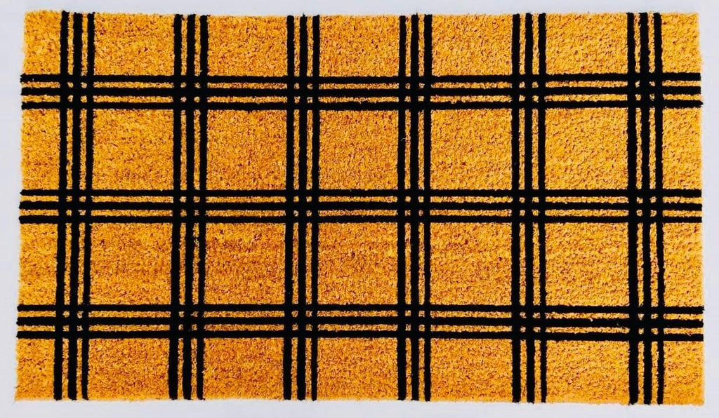 KAF Home Holiday Coir Doormat with Heavy-Duty, Weather Resistant, Non-Slip PVC Backing | 17 by 30 Inches, 0.6 Inch Pile Height | Perfect for Indoor and Outdoor Use (Joy Wreath)