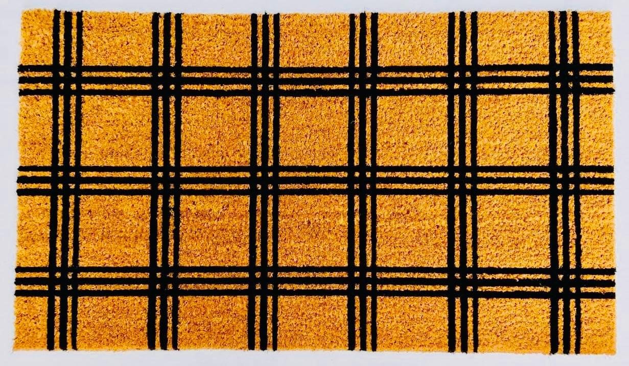 KAF Home Holiday Coir Doormat with Heavy-Duty, Weather Resistant, Non-Slip PVC Backing | 17 by 30 Inches, 0.6 Inch Pile Height | Perfect for Indoor and Outdoor Use (Joy Wreath)