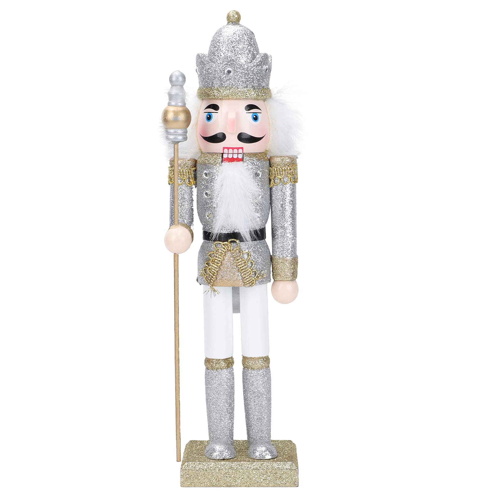 Pink Nutcracker Figure Christmas Decoration - 12 Inch Glitter Soldier for Festival Party Xmas Gifts (Swordsmen)