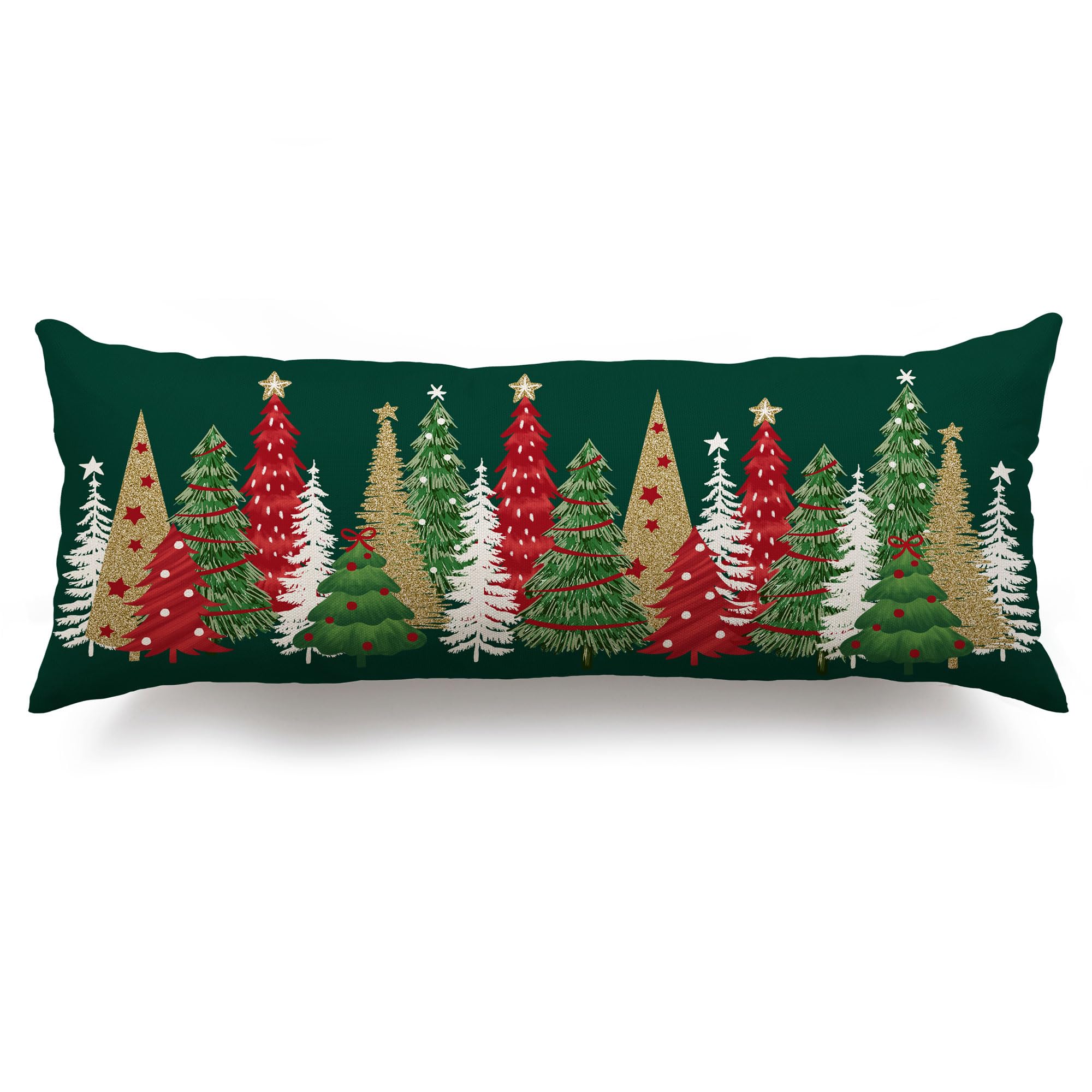 DFXSZ Christmas Pillow Covers 18x18 Inch Set of 2 Christmas Tree Decorative Green Throw Pillows Winter Christmas Decor for Home Couch TH-50B18