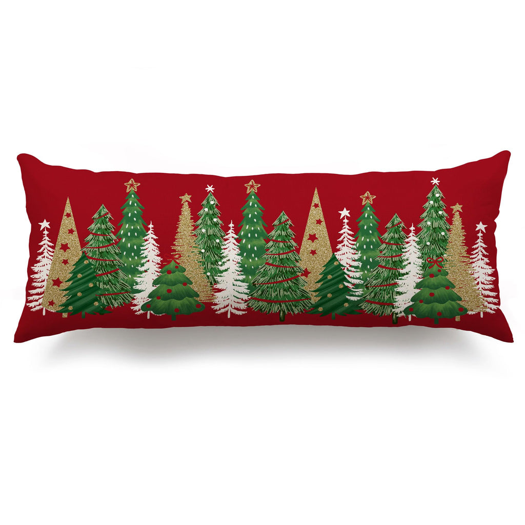 DFXSZ Christmas Pillow Covers 18x18 Inch Set of 2 Christmas Tree Decorative Green Throw Pillows Winter Christmas Decor for Home Couch TH-50B18