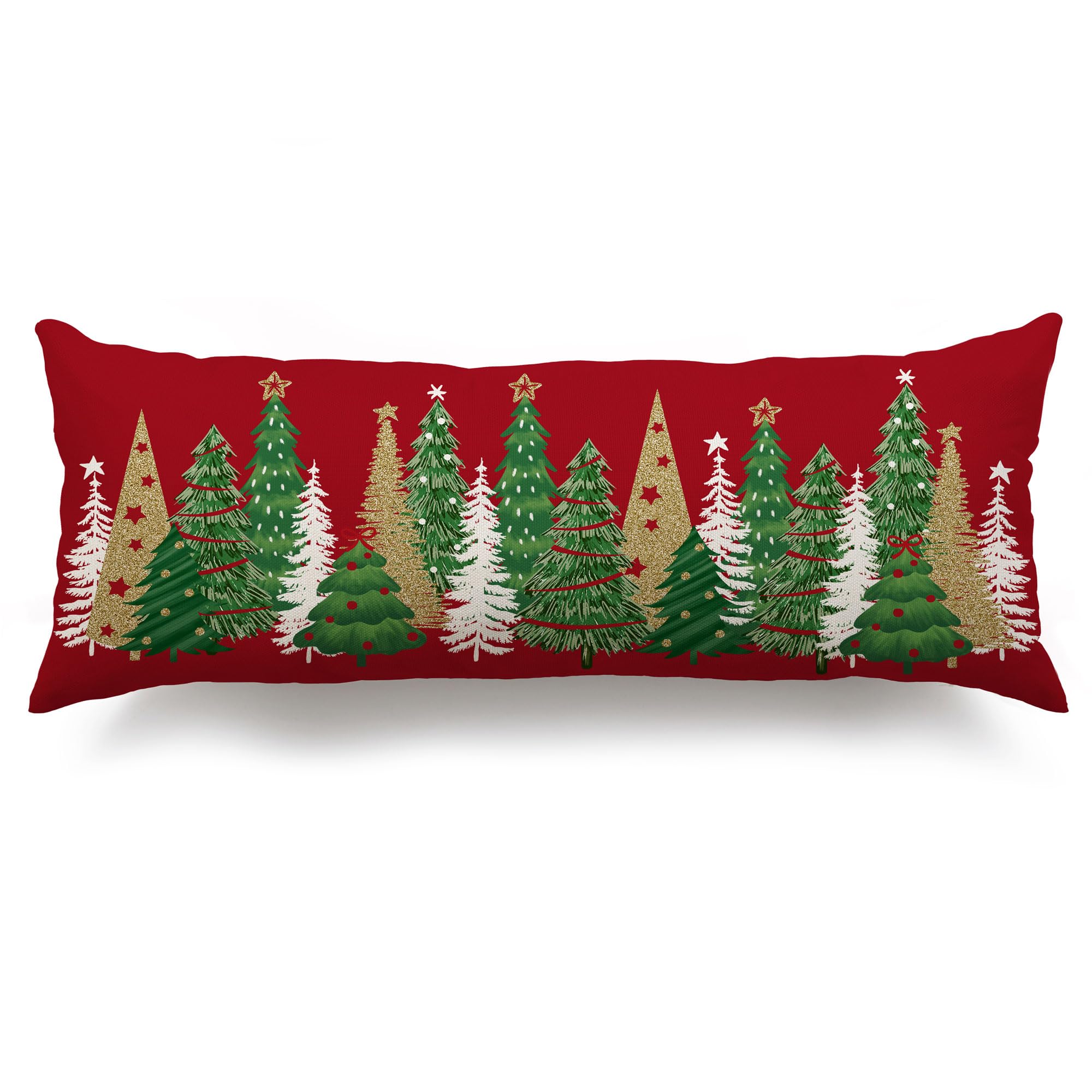 DFXSZ Christmas Pillow Covers 18x18 Inch Set of 2 Christmas Tree Decorative Green Throw Pillows Winter Christmas Decor for Home Couch TH-50B18