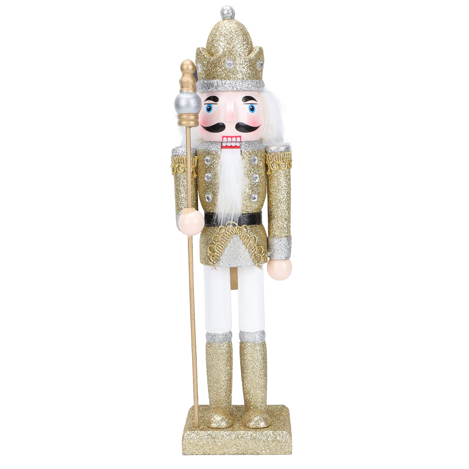 Pink Nutcracker Figure Christmas Decoration - 12 Inch Glitter Soldier for Festival Party Xmas Gifts (Swordsmen)