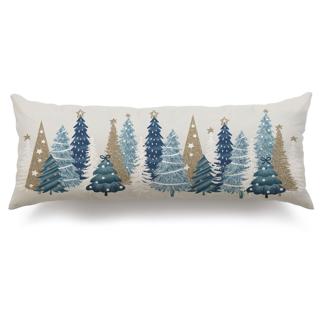 DFXSZ Christmas Pillow Covers 18x18 Inch Set of 2 Christmas Tree Decorative Green Throw Pillows Winter Christmas Decor for Home Couch TH-50B18