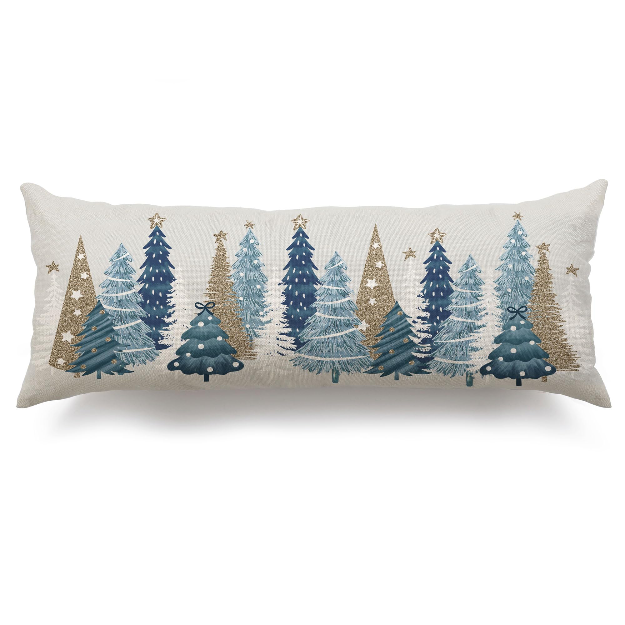 DFXSZ Christmas Pillow Covers 18x18 Inch Set of 2 Christmas Tree Decorative Green Throw Pillows Winter Christmas Decor for Home Couch TH-50B18