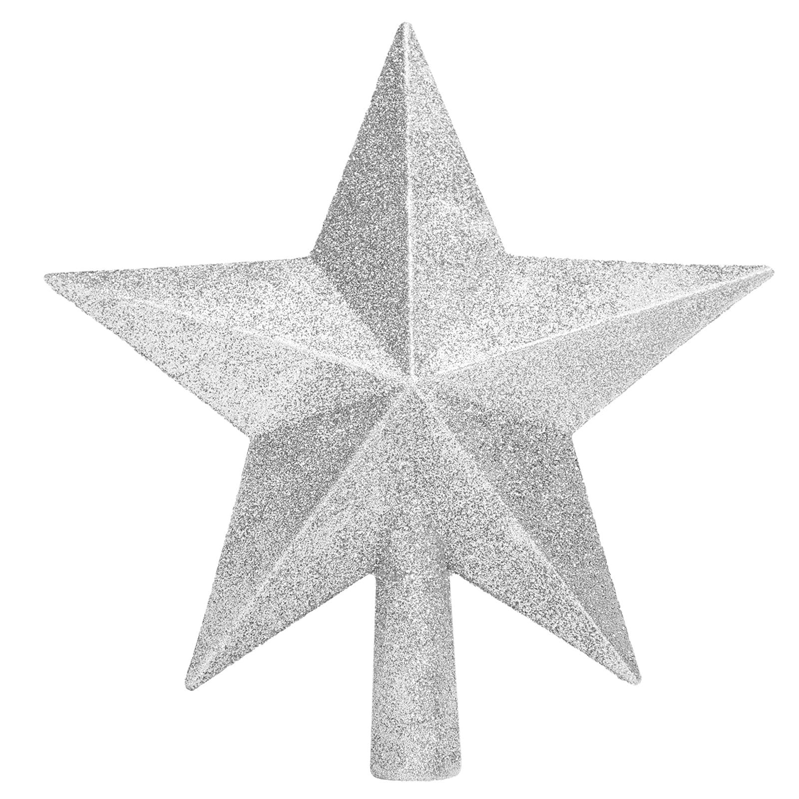 Glitter Christmas Star Tree Topper for Holiday Decorations, Christmas Tree Decoration for Holiday Ornament and Home Decor, Shatterproof Tree Toppers for Party Indoor ＆ Outdoor-Gold 8 inch
