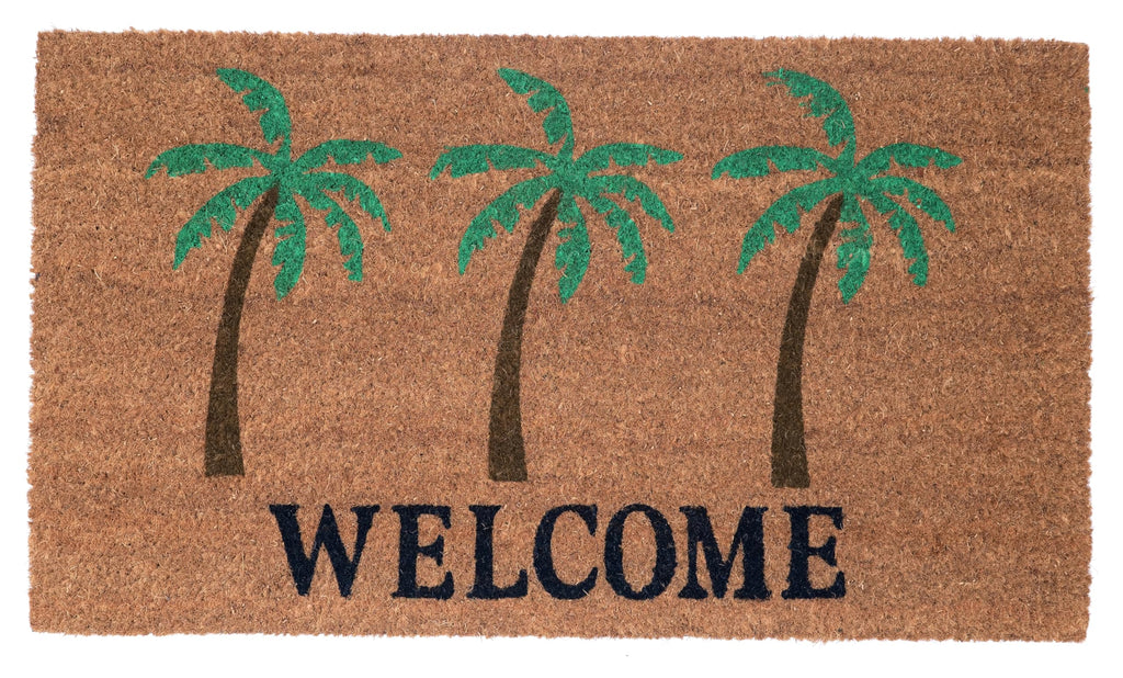 KAF Home Holiday Coir Doormat with Heavy-Duty, Weather Resistant, Non-Slip PVC Backing | 17 by 30 Inches, 0.6 Inch Pile Height | Perfect for Indoor and Outdoor Use (Joy Wreath)