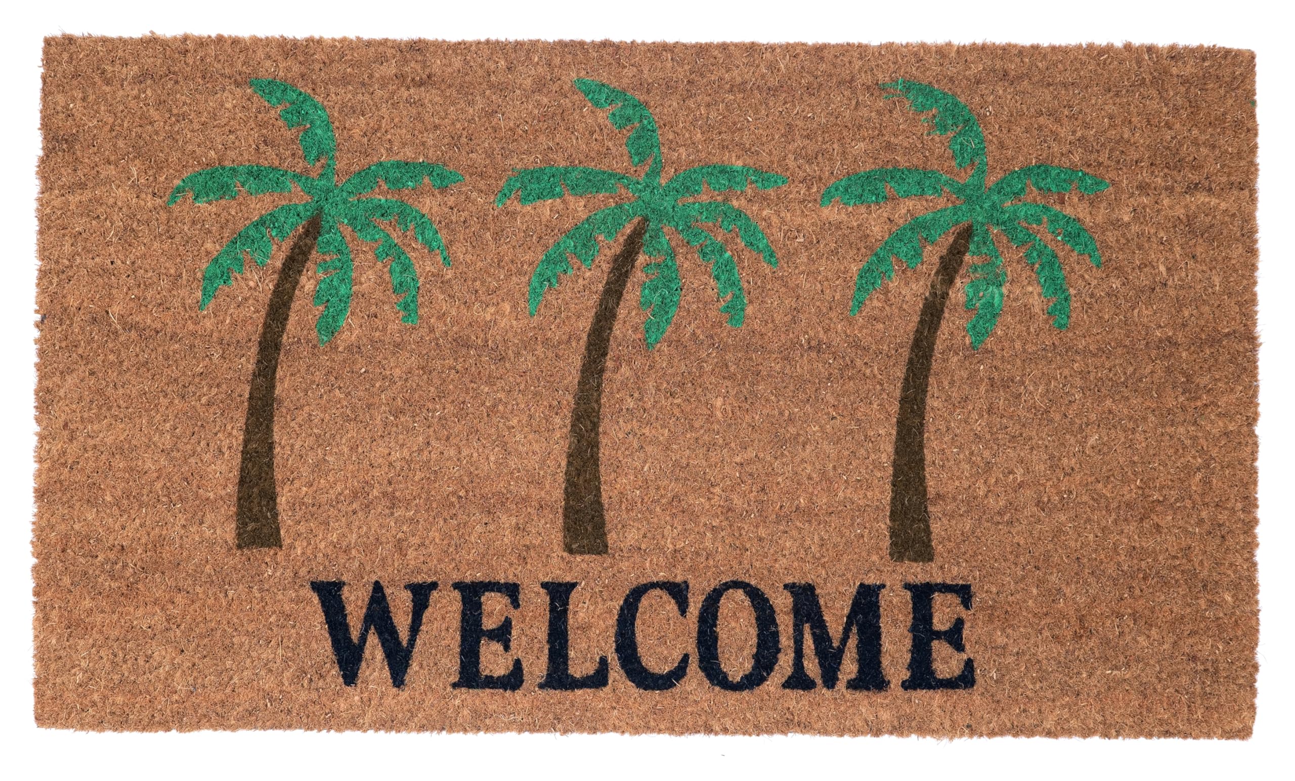 KAF Home Holiday Coir Doormat with Heavy-Duty, Weather Resistant, Non-Slip PVC Backing | 17 by 30 Inches, 0.6 Inch Pile Height | Perfect for Indoor and Outdoor Use (Joy Wreath)