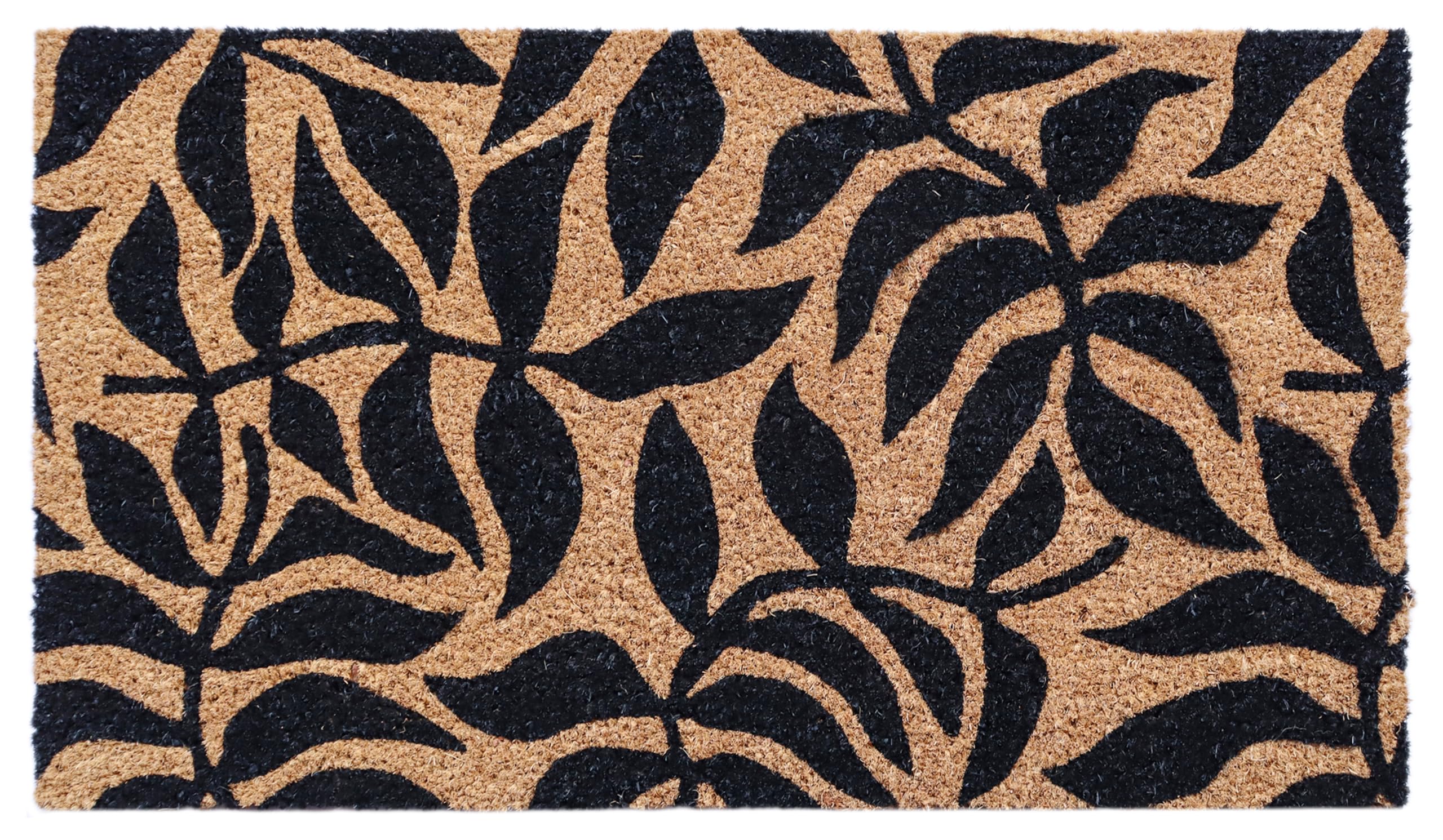 KAF Home Holiday Coir Doormat with Heavy-Duty, Weather Resistant, Non-Slip PVC Backing | 17 by 30 Inches, 0.6 Inch Pile Height | Perfect for Indoor and Outdoor Use (Joy Wreath)