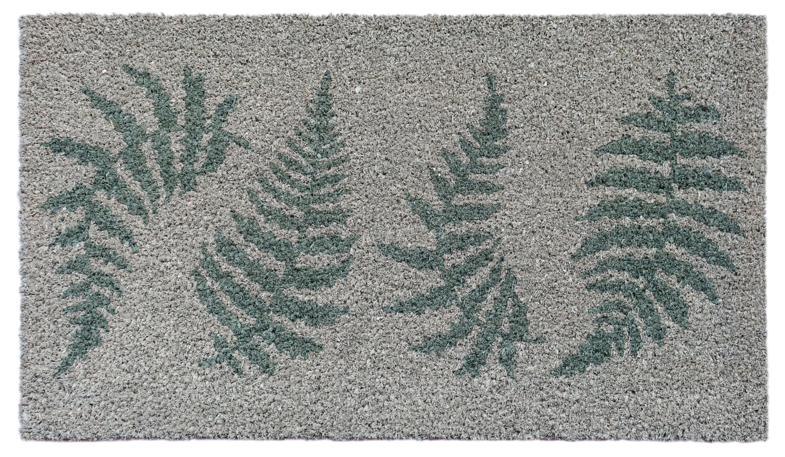 KAF Home Holiday Coir Doormat with Heavy-Duty, Weather Resistant, Non-Slip PVC Backing | 17 by 30 Inches, 0.6 Inch Pile Height | Perfect for Indoor and Outdoor Use (Joy Wreath)