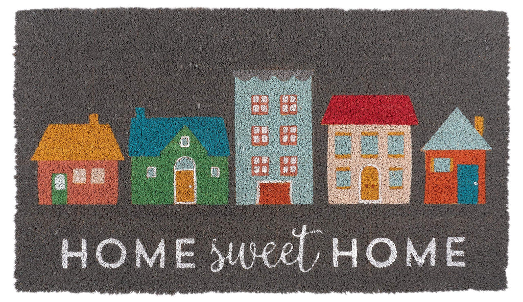 KAF Home Holiday Coir Doormat with Heavy-Duty, Weather Resistant, Non-Slip PVC Backing | 17 by 30 Inches, 0.6 Inch Pile Height | Perfect for Indoor and Outdoor Use (Joy Wreath)