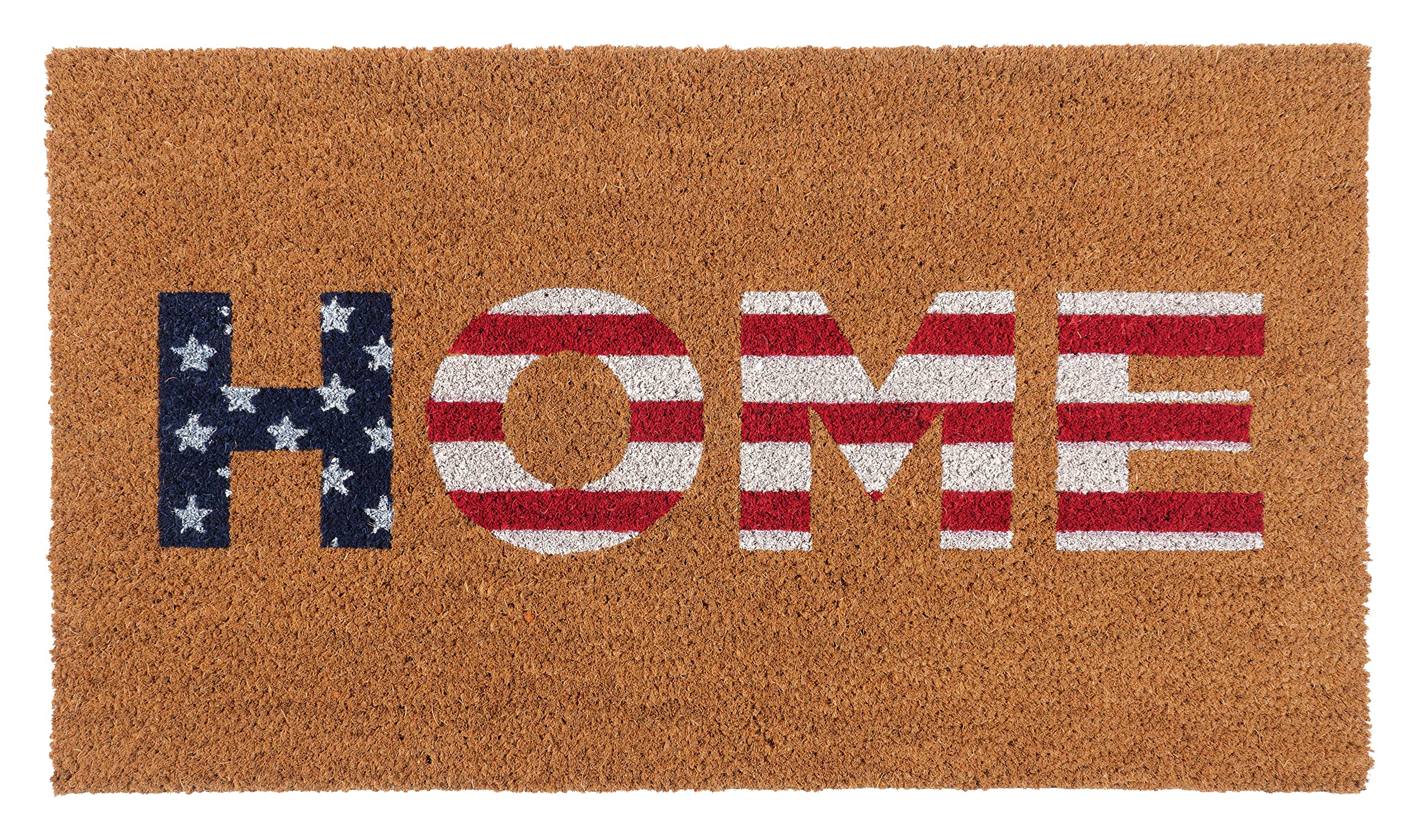 KAF Home Holiday Coir Doormat with Heavy-Duty, Weather Resistant, Non-Slip PVC Backing | 17 by 30 Inches, 0.6 Inch Pile Height | Perfect for Indoor and Outdoor Use (Joy Wreath)